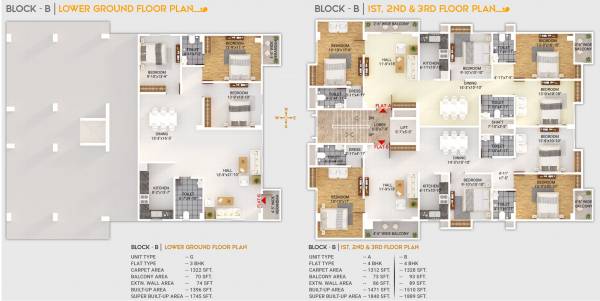 Block B Cluster Plan from ground to 3rd Floor piya-castle Block B Cluster Plan from ground to 3rd Floor