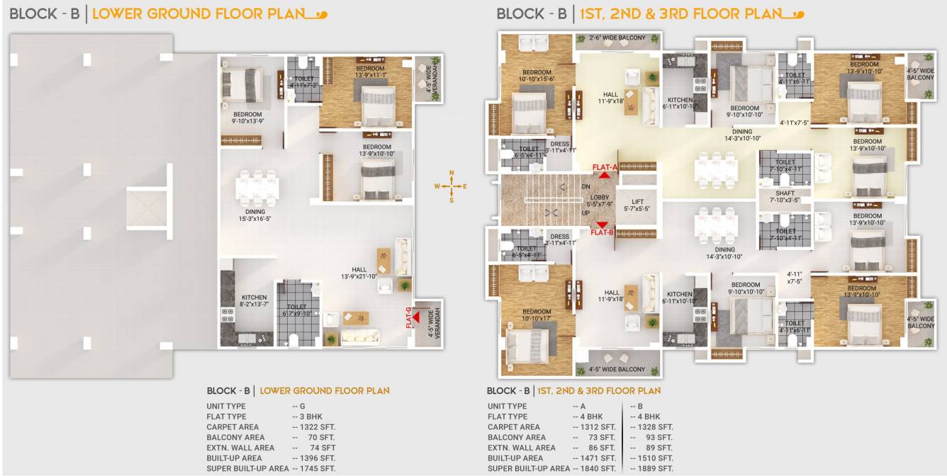  piya castle Block B Cluster Plan from ground to 3rd Floor