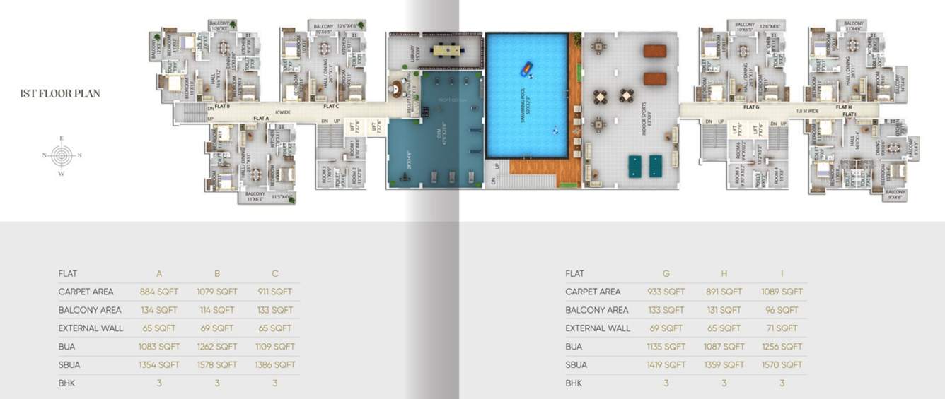  piya green hills Piya Green Hill Cluster Plan For 1st Floor