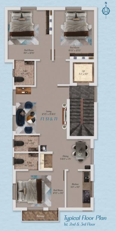  sree karpagam KVR Sree Karpagam Typical Cluster Plan