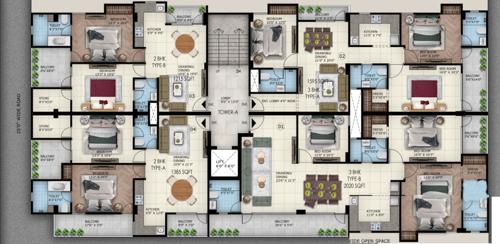  sunwest-homes-107- Tower A Cluster Plan from 1st to 5th Floor