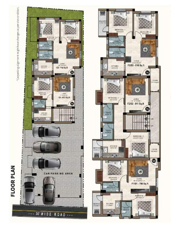  livit and milan Livit Cluster Plan from ground to 2nd Floor
