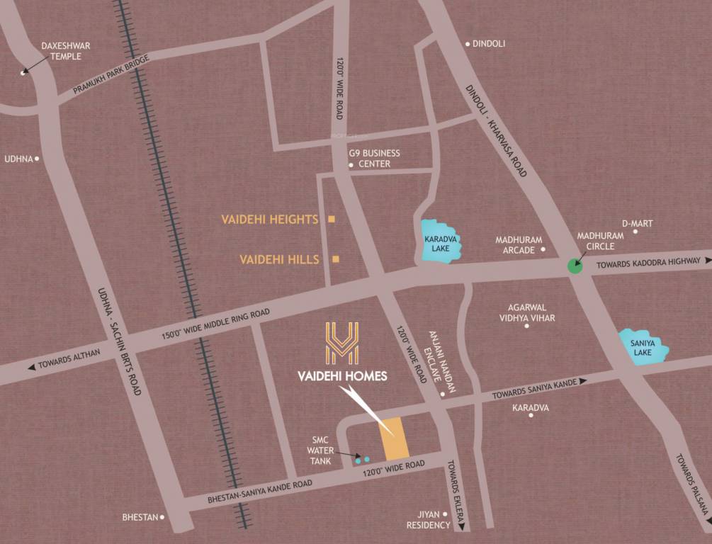  vaidehi homes Location Plan