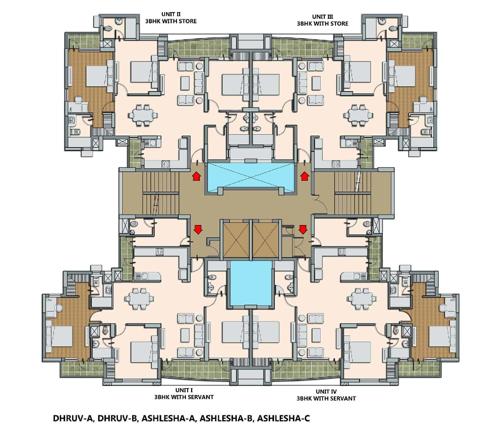  aadyant-phase-2 Dhruv A And B Cluster Plan from 1st to 24th Floor