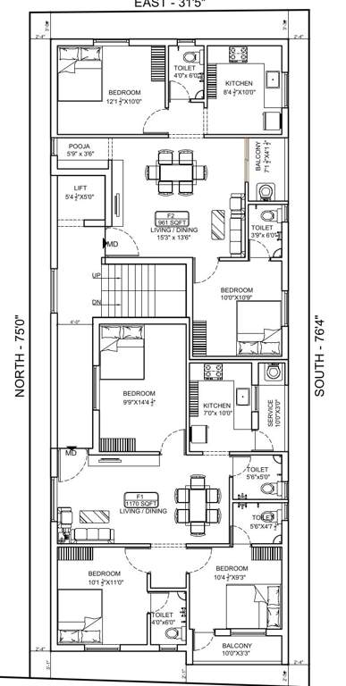  royal house Royal House Cluster Plan For 1st Floor