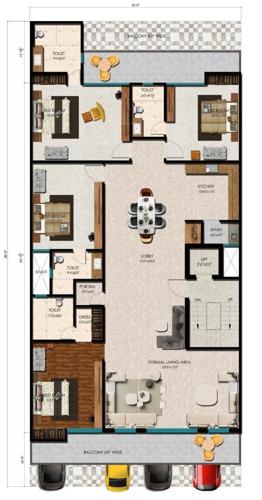 smart-homes-410-sq-yard Richlook Smart Homes 410 Sq Yard Cluster Plan from 1st to 4th Floor
