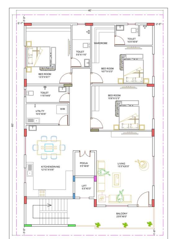  balaji residency Balaji Residency Cluster Plan from 1st to 4th Floor