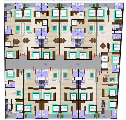  rise-inn Rise Inn Cluster Plan For Typical Foor Plan