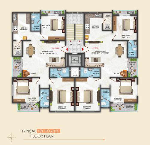  elites-park-view-29 Elites Park View 29 Cluster Plan from 1st to 6th Floor