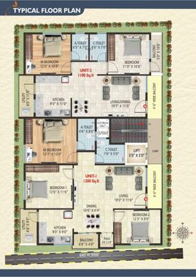  sri-vinayaka-residency Sri Vinayaka Residency Cluster Plan from 1st to 5th Floor