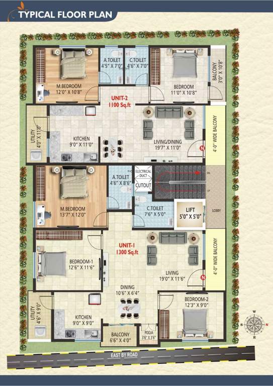 sri vinayaka residency Sri Vinayaka Residency Cluster Plan from 1st to 5th Floor