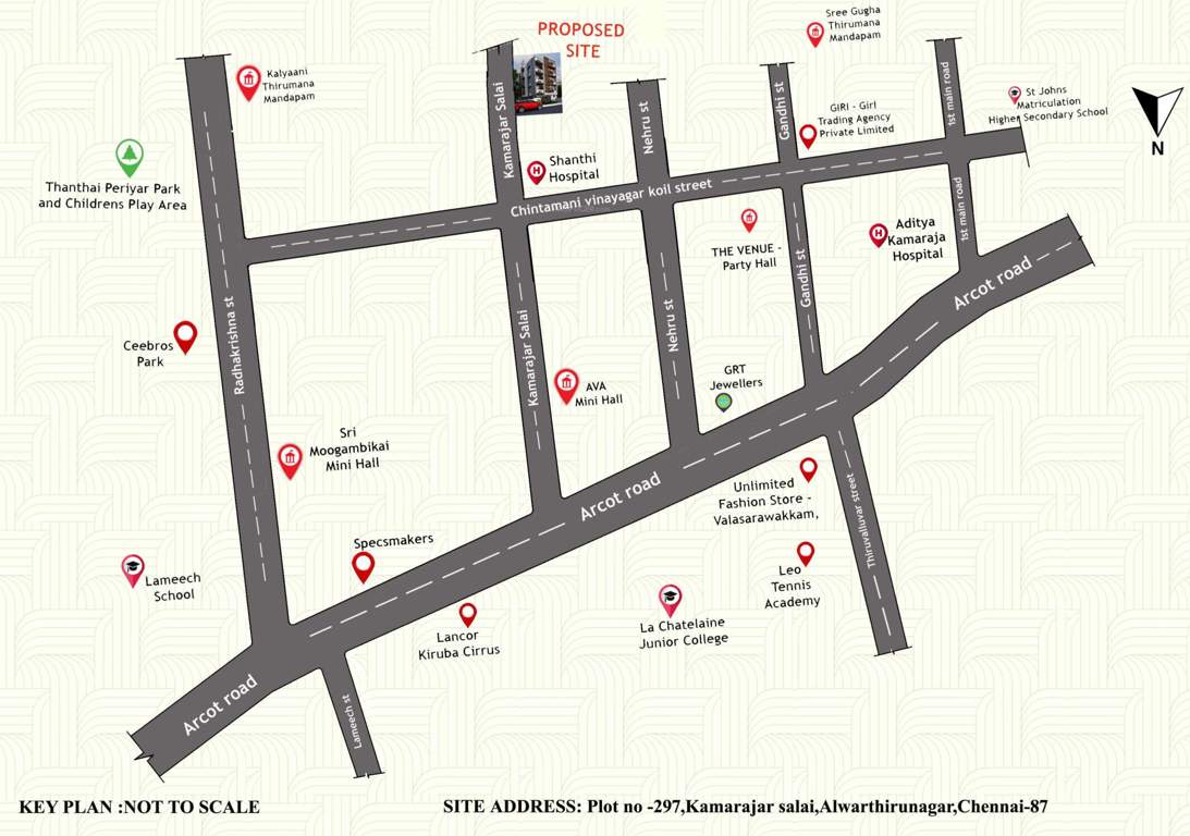  homes alwarthiru nagar Location Plan