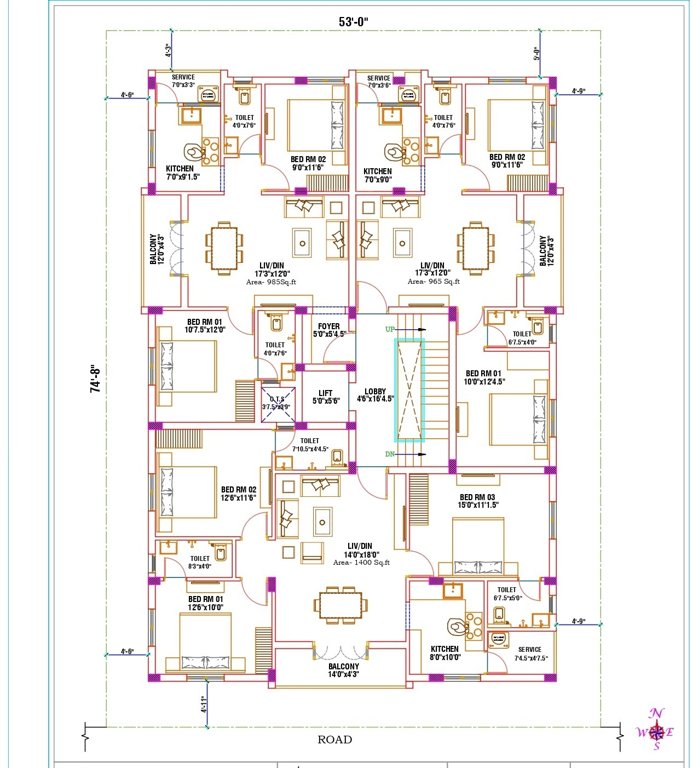  raaga Raaga Cluster Plan from 1st to 2nd Floor