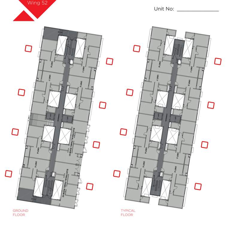  dream acres palm springs phase 13 wing 52 Dream Acres Palm Springs Phase 13 Wing 52 Cluster Plan from ground to 13th Floor