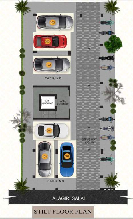  homes vadapalani Varu Homes Vadapalani Stilt Cluster Plan