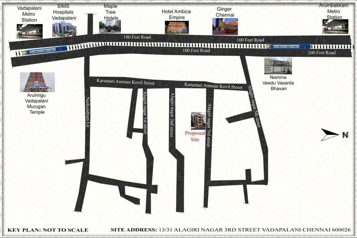  homes vadapalani Location Plan