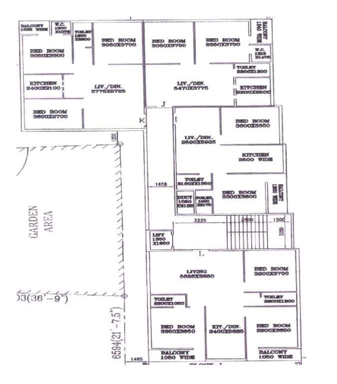  sai enclave Tower 1 Cluster Plan from 1st to 9th Floor