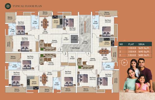 Amar Villa Cluster Plan from 1st to 4th Floor amar-villa Amar Villa Cluster Plan from 1st to 4th Floor