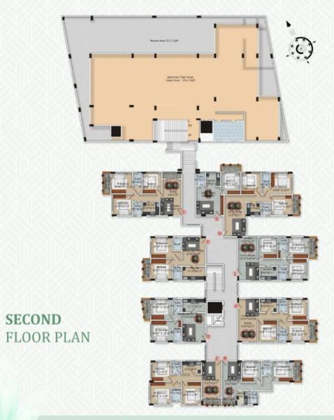  pearl Roodraksh Pearl Cluster Plan for 2nd Floor