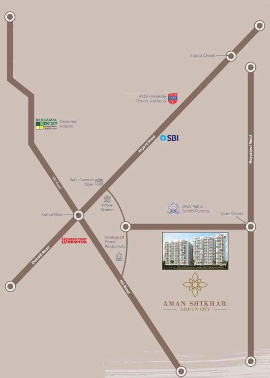 aman shikhar green city Location Plan