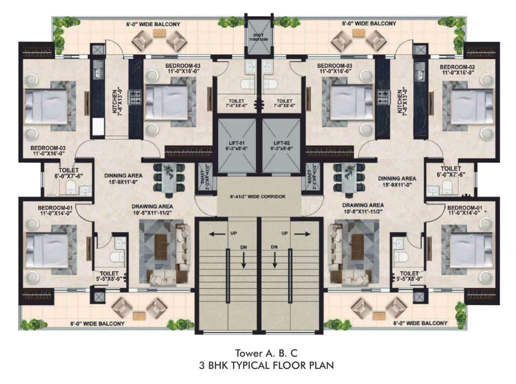  atlantis grand Tower 01 Cluster Plan