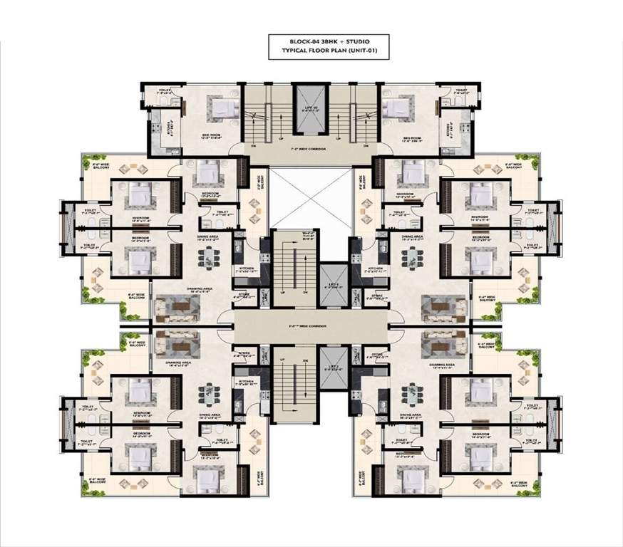  atlantis grand Tower 02 Cluster Plan
