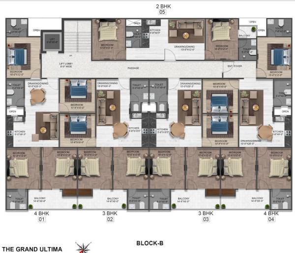  the-ultima-grand Tower B Typical Cluster Plan