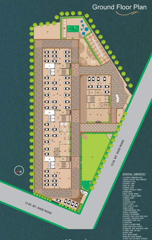  shree vishnudhara essence Block A And D Cluster Plan for ground Floor