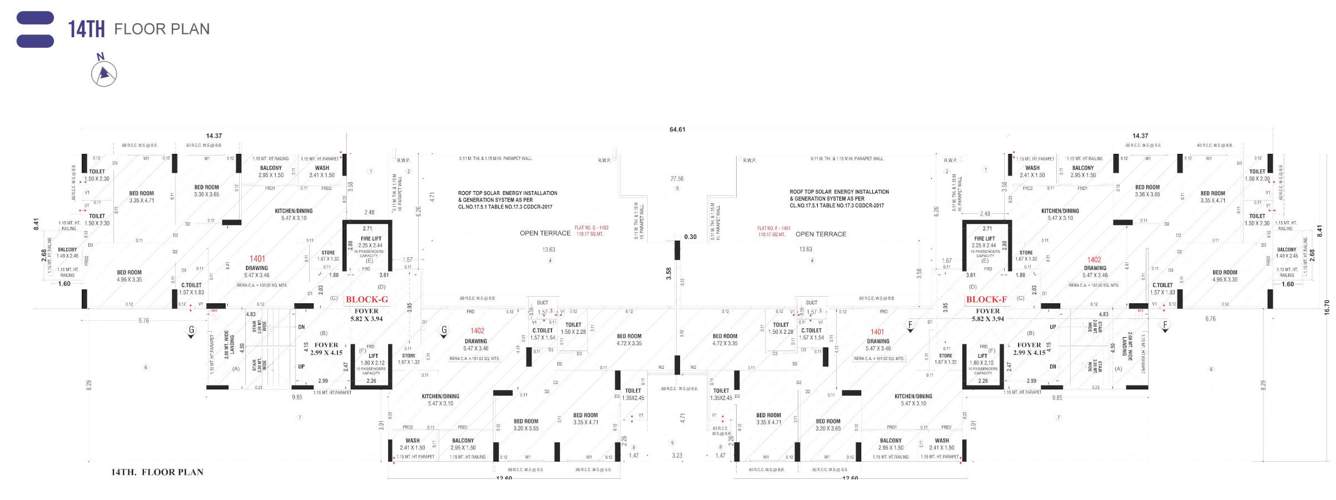  magnolia F And G Cluster Plan For 14th Floor