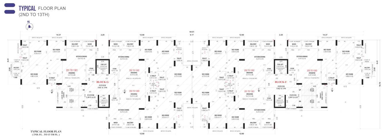  magnolia F And G Cluster Plan From 2nd To 13th Floor