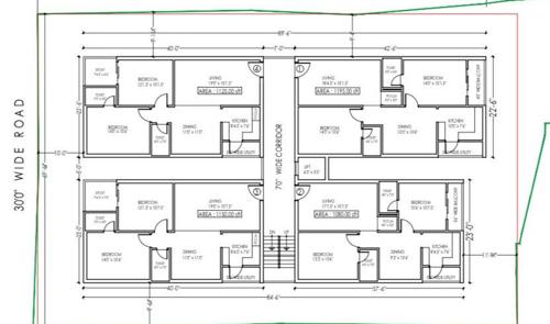 akshaya-apartments Akshaya Apartments Cluster Plan For Typical Floor Plan