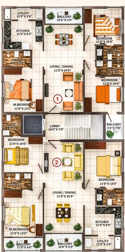  shelters-opulence Shelters Opulence Cluster Plan from 1st to 3rd Floor