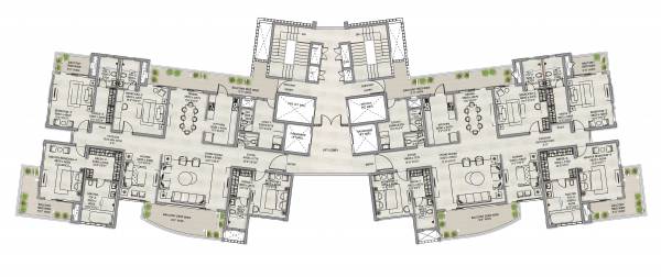  lushlands Tower A And C Cluster Plan For Typical Floor Plan