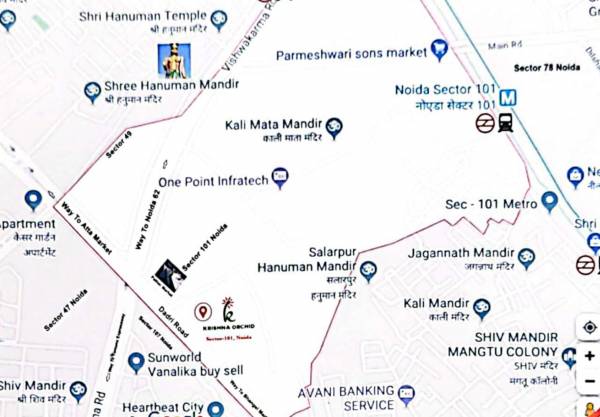  krishna-orchid-studio-apartments Location Plan