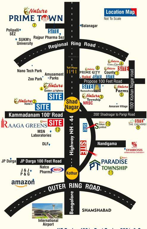  raaga greens Location Plan