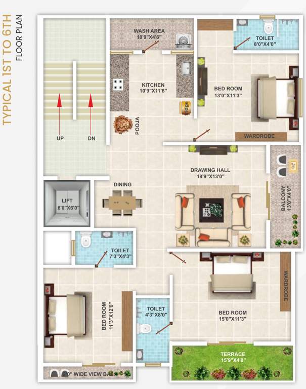  park view 24 Elites Park View 24 Cluster Plan from 1st to 6th Floor