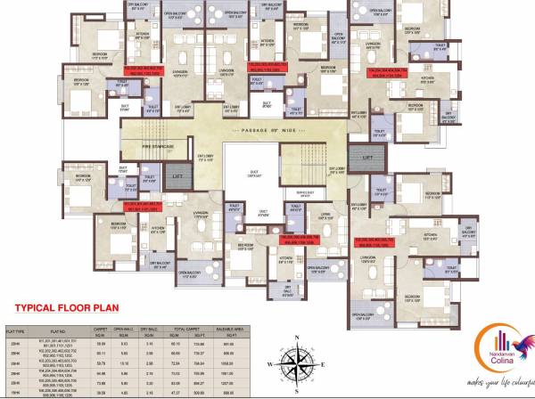  nandanvan-colina-building-b Building B Typical Cluster Plan