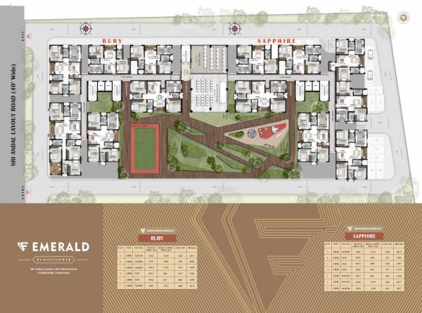  emerald Tower A And B Cluster Plan from ground to 9th Floor