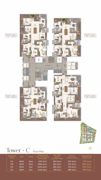  jain-pramukh-samriddhi-towers Block C Cluster Plan