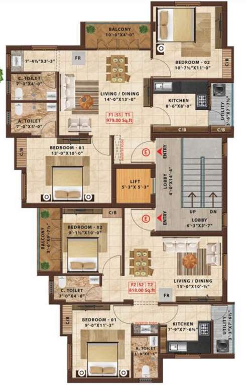  ayana aarna aahana Ayana Cluster Plan For Typical Floor Plan