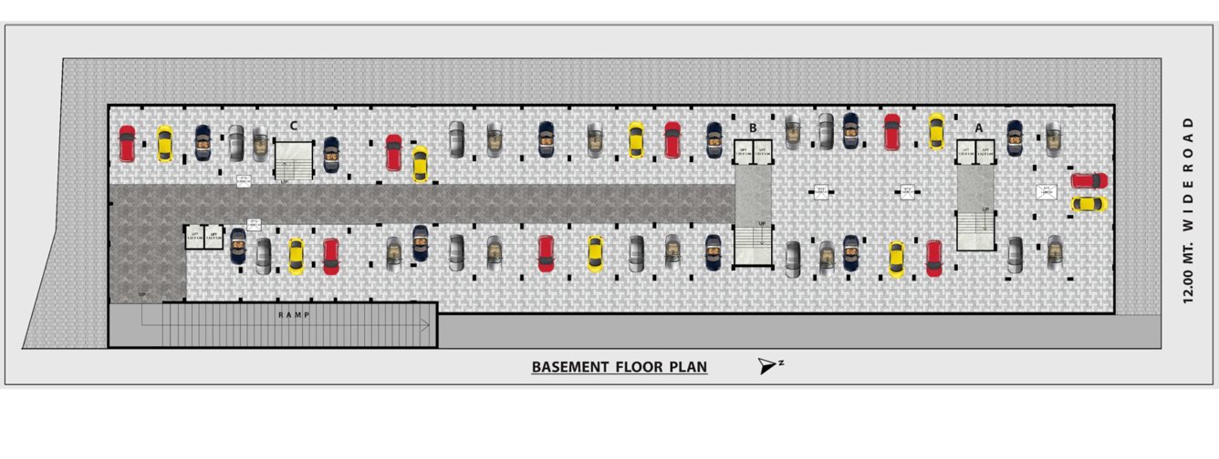  jhalak skyview Block A, B And C Cluster Plan for ground Floor