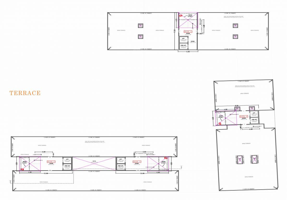  pragati two Block C To F Terrace Cluster Plan
