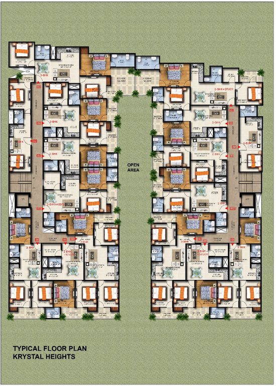  krystal heights Krystal Heights Cluster Plan for Typical Floor