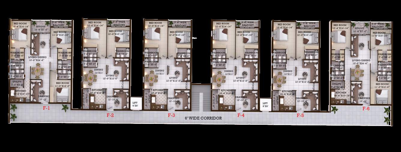  enclave BSA Enclave Cluster Plan from 1st to 5th Floor