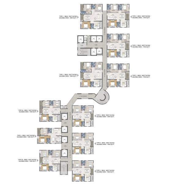 saffron-360 Saffron 360 Cluster Plan For Typical Floor Plan