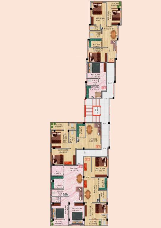  apartment ii Apartment II Cluster Plan For 2nd Floor