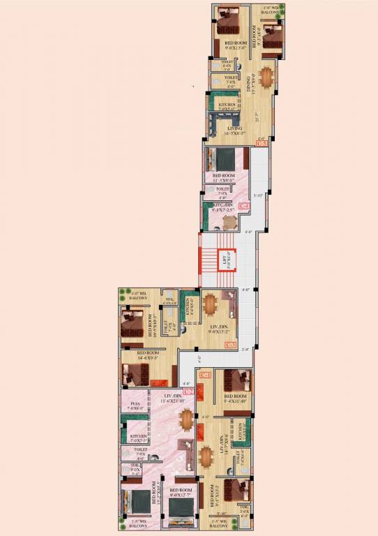  apartment ii Apartment II Cluster Plan For 3rd Floor