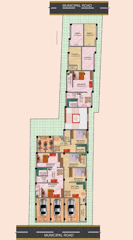  apartment ii Apartment II Cluster Plan For Ground Floor