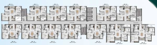  courtyard Block 2 Cluster Plan For Typical Floor Plan