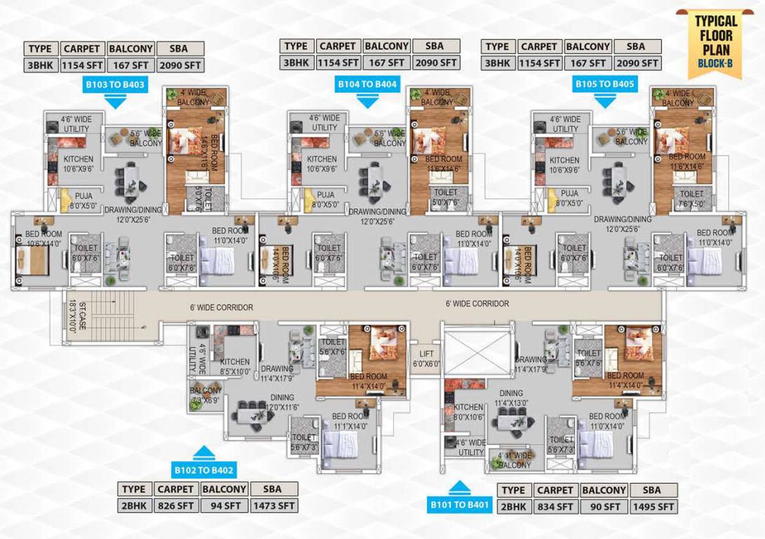  enclave annex Block B Cluster Plan Typical Floor Plan